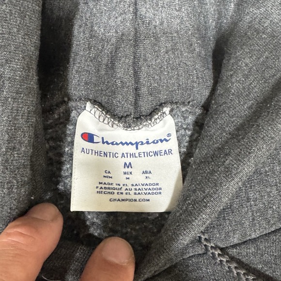 The University Of Chicago Dark Gray Champion Hoodie Pullover Men Size Medium - Picture 3 of 11